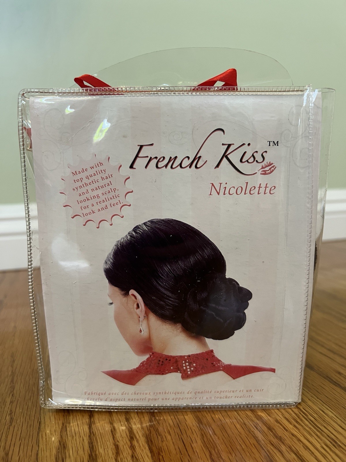Ladies Black braided Hairbun Wig: French Kiss Nicolette