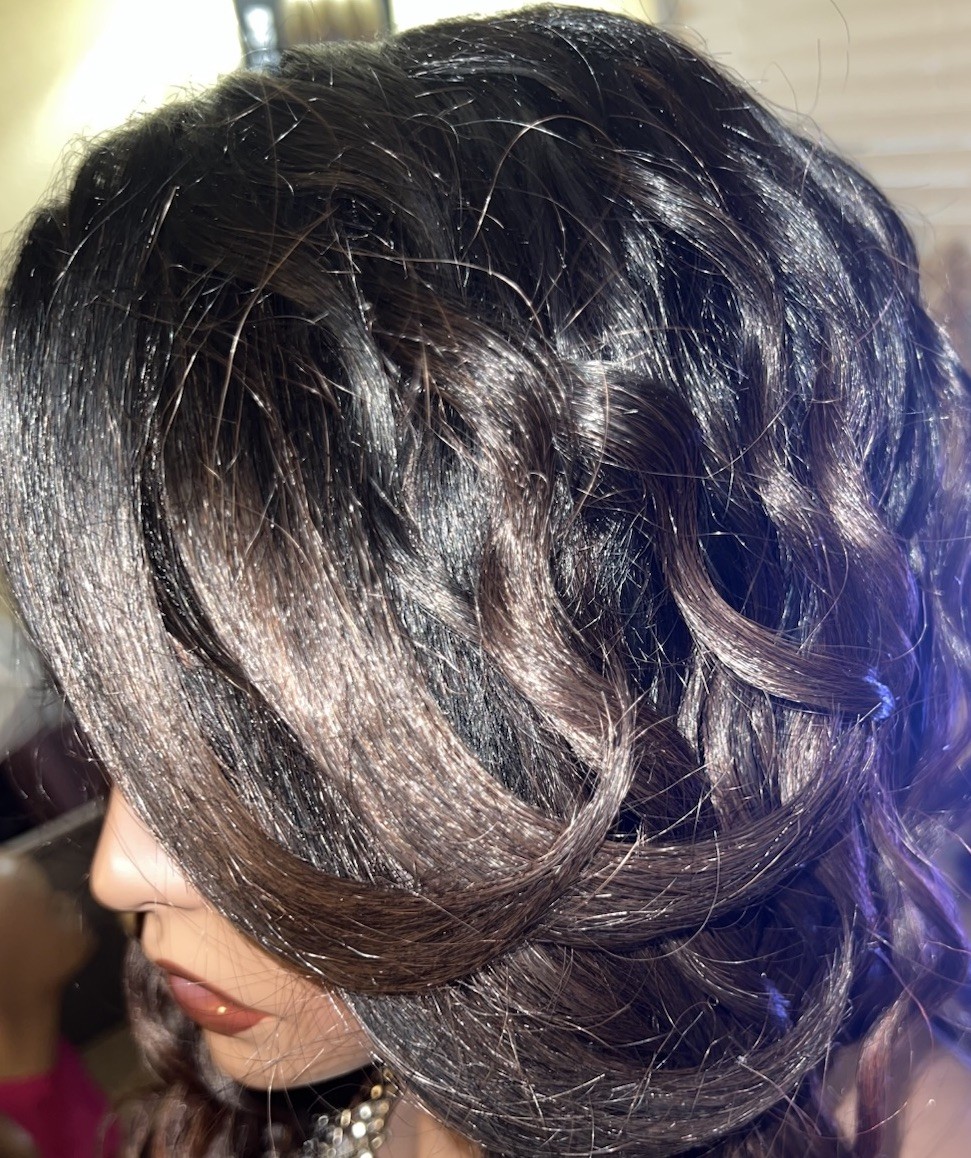 💖 LACE FRONT FULL WIG LONG SPIRAL CURLS W/OPTIONAL BANGS “BLACK” HEAT OK ~NEW