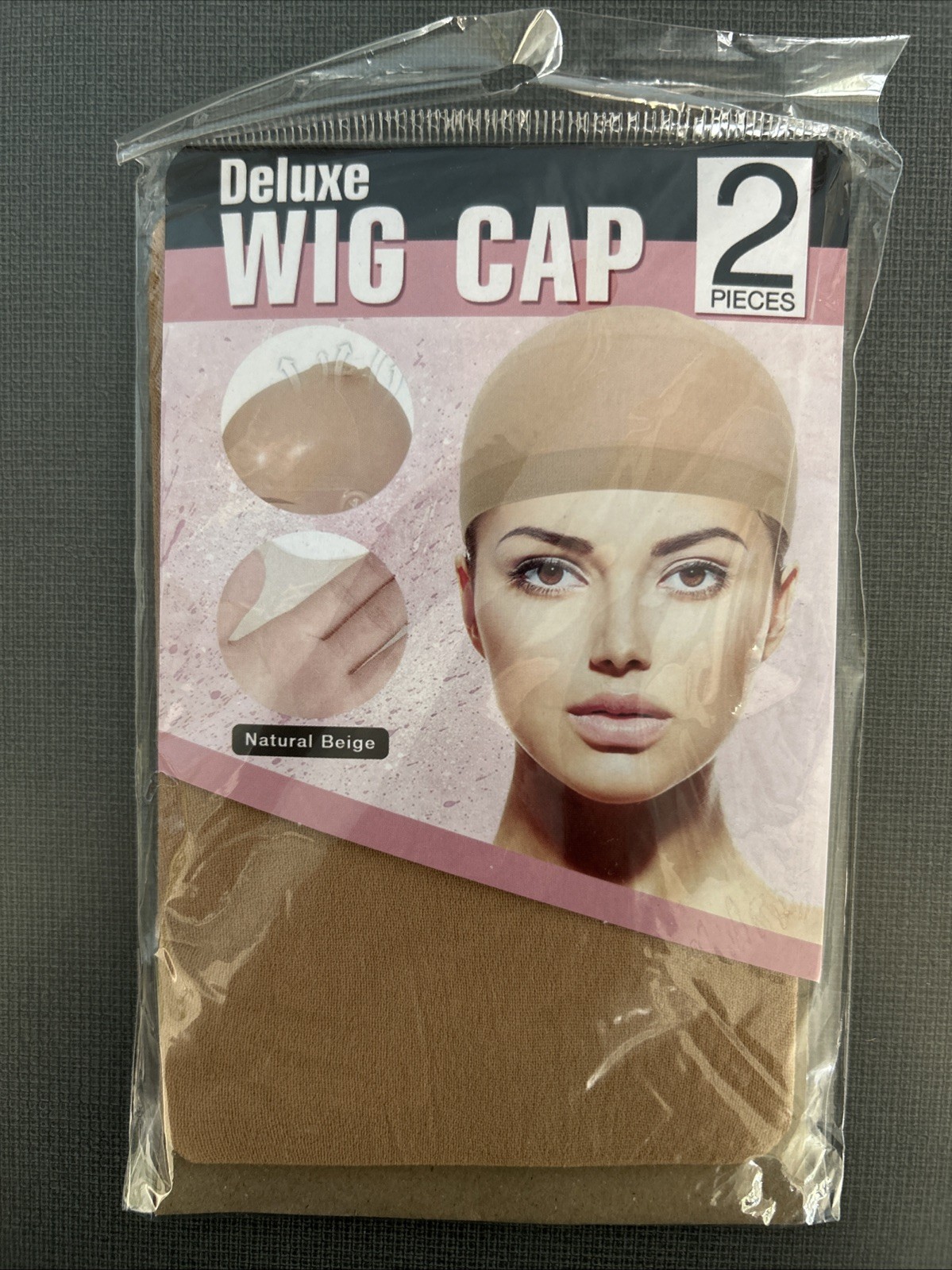 Deluxe Wig Cap Natural Beige, 2pcs in 1 pack