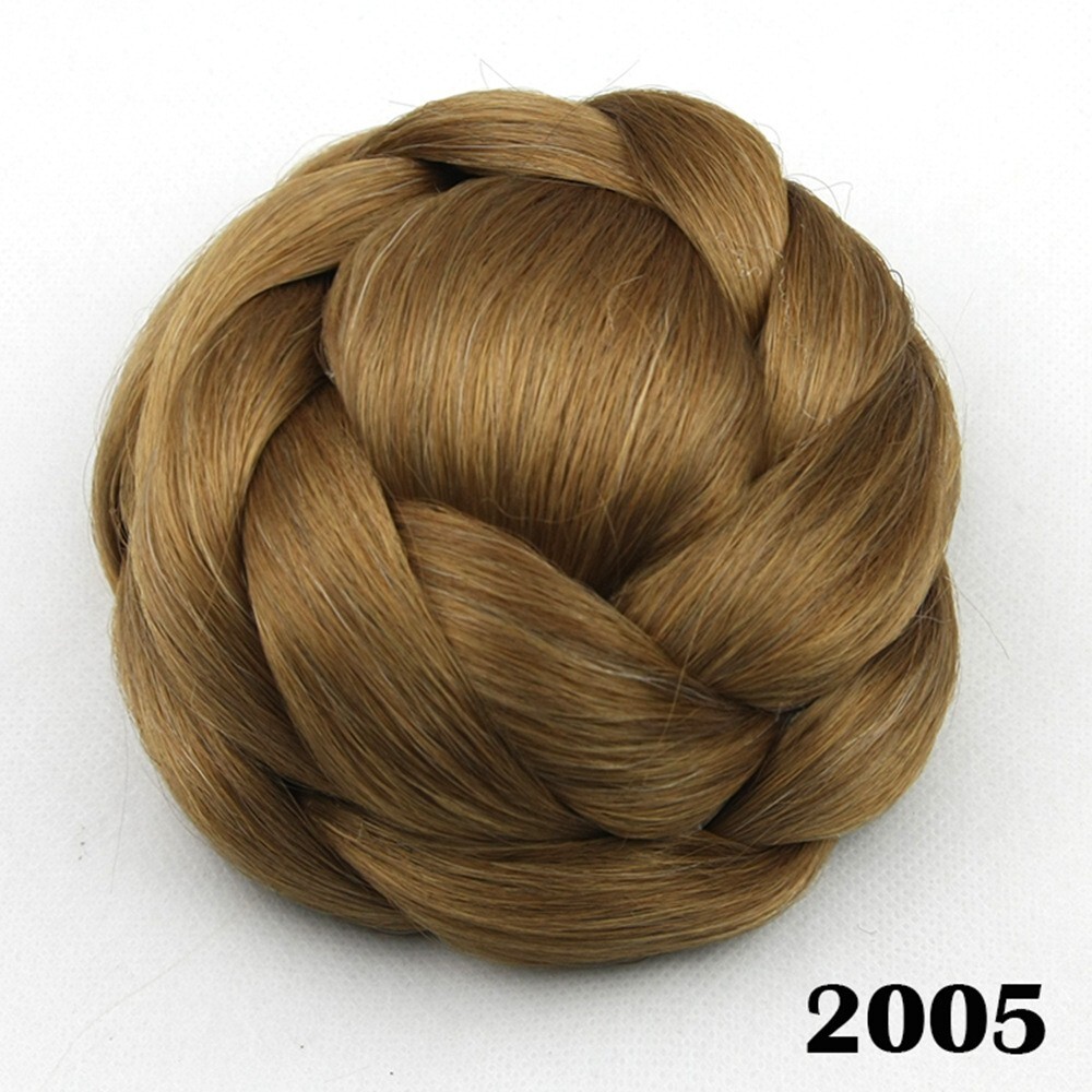 Twisted Braided Bun for Women Girls Clip In Hair Pieces Updo Cover Chignon Donut