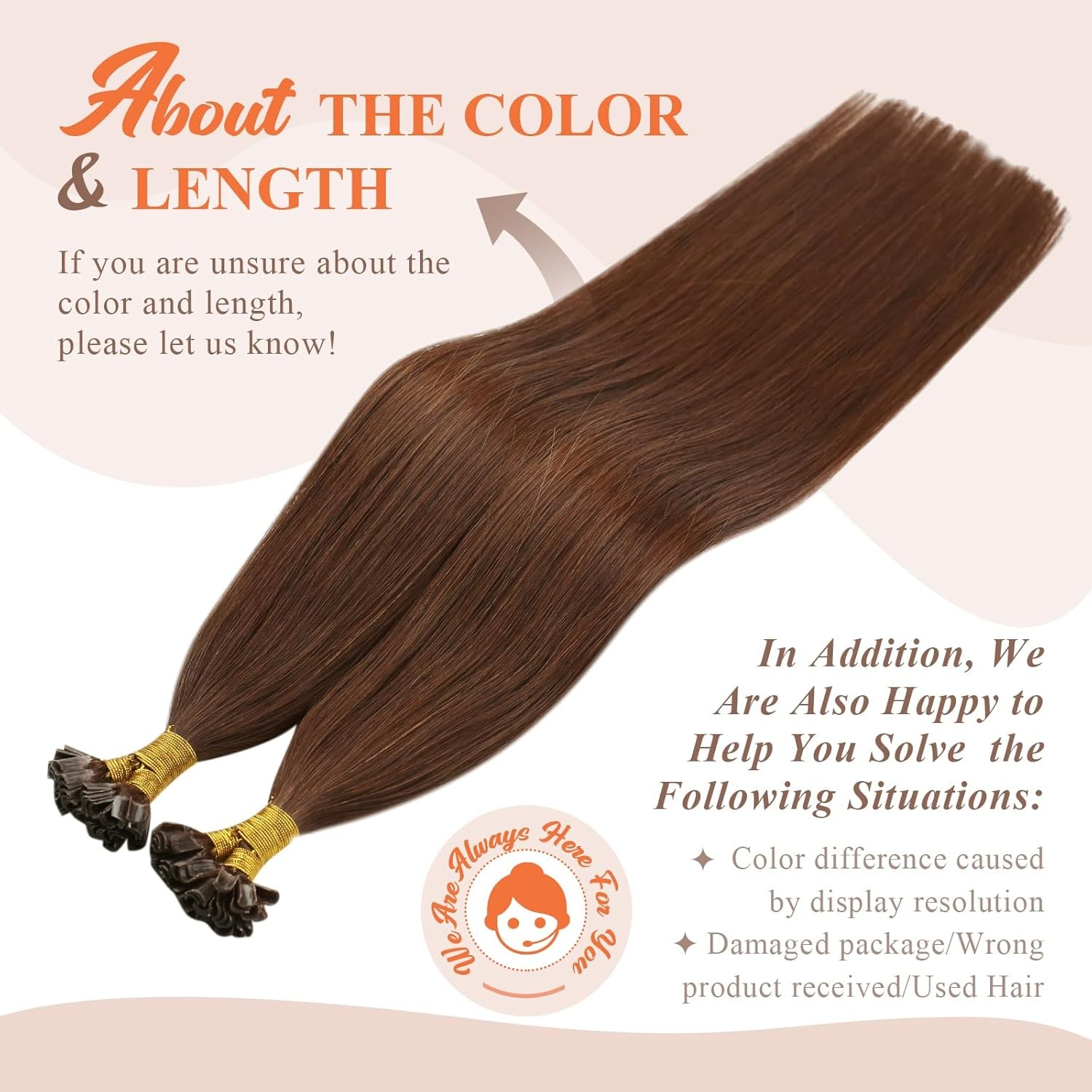 Sunny Hair U-TIP 18in Auburn Brown/Red Hair Extensions – UT_33_18_50G3
