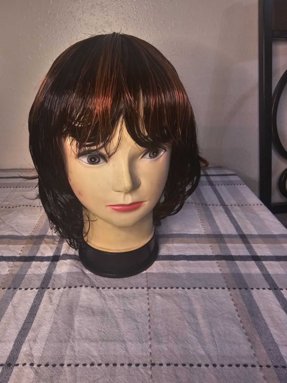 Bob Indonesia 100%HumanHair Wig Full Machine made No Lace