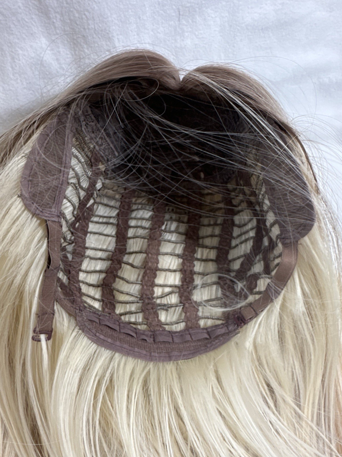 Auburn/Cinnamon Brown Strawberry Blonde Lob Wig C Part One Length Straight Ombre