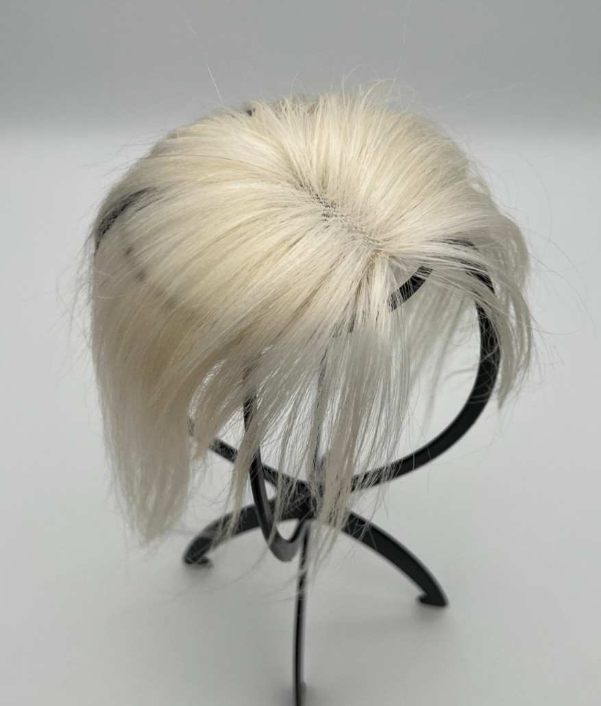 White Blonde 10in 100% Human Women Hair Topper