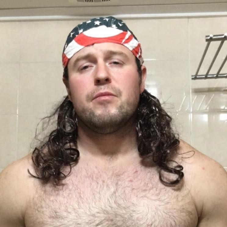 Lightweight Patriotic Mullet Wig Skull Cap – Fun Headpiece for Celebrations