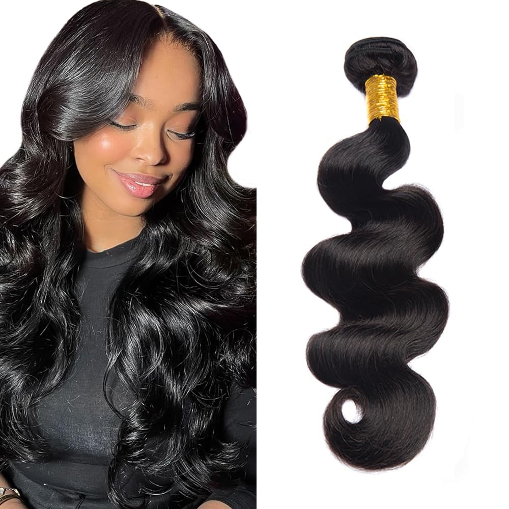 32 inch Body Wave Human Hair Extensions Black Natural Color Bundles