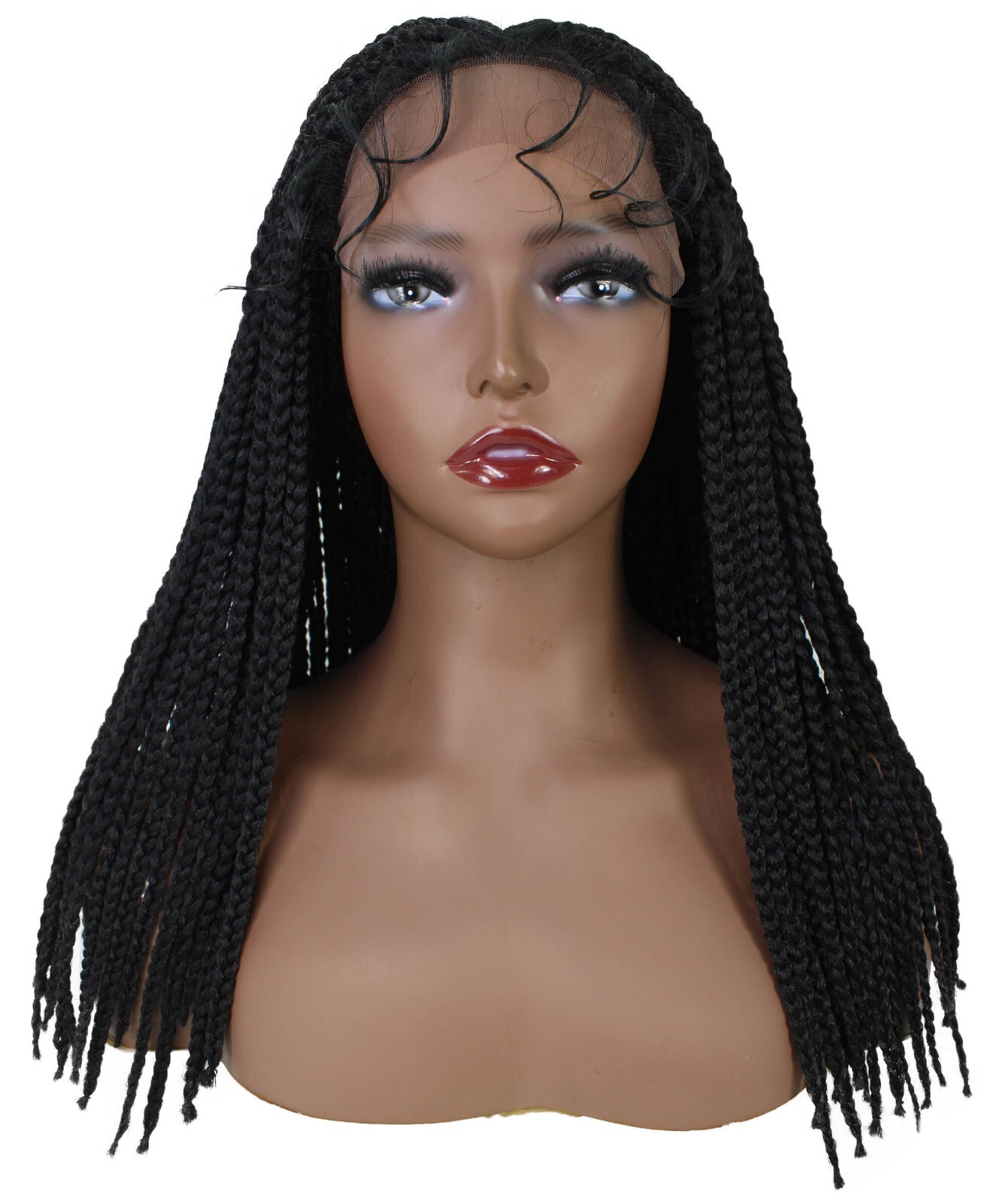 LUXLUXE Angela 16.5″ HD Lace Front Braided Wig with Baby Hair, BLB-0150