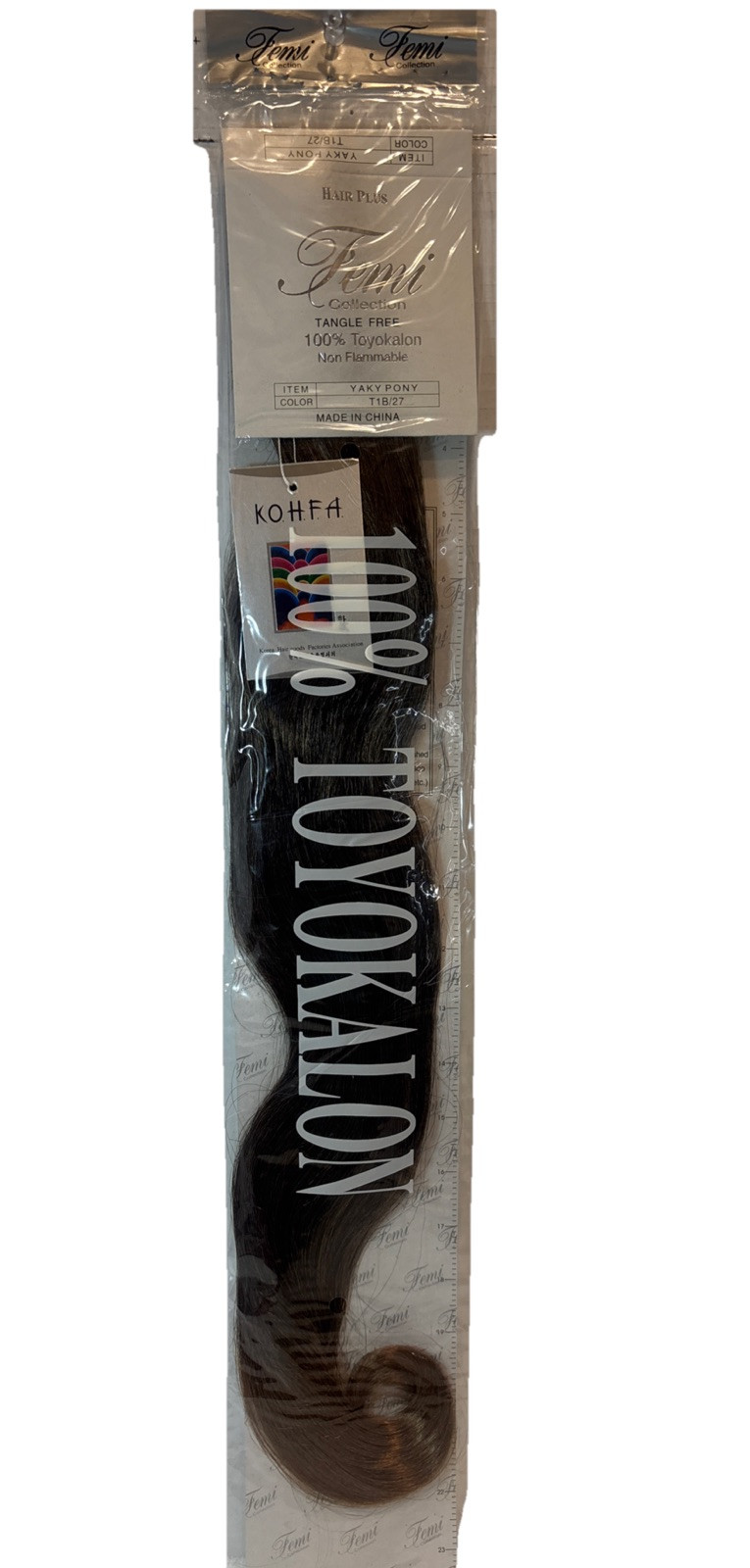 1Pack Yaky Pony 100% Toyokalon Braiding Hair “Long 24” By femi Collection T1B/27