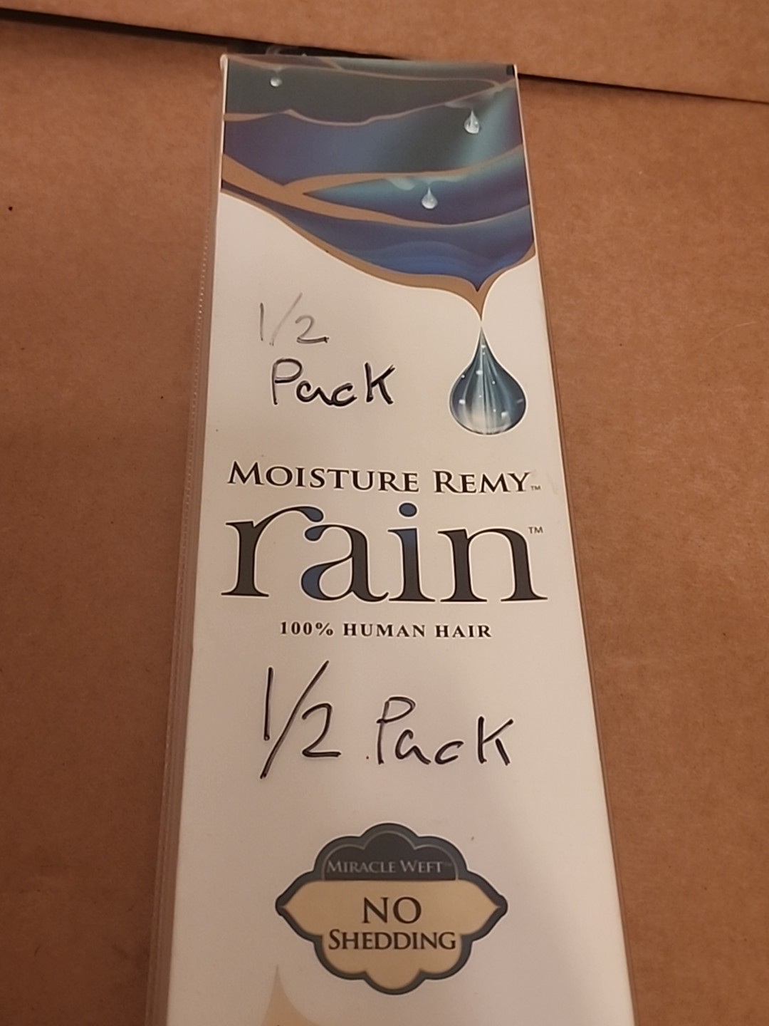 1/2 Half Pack!!! Moisture Remy Rain Yaky_100% Human Hair Weave Extension_16″_#1*