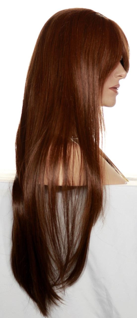 Gorgeous Long Straight Human Hair Blend Wig Heat Safe H27430 19 inch