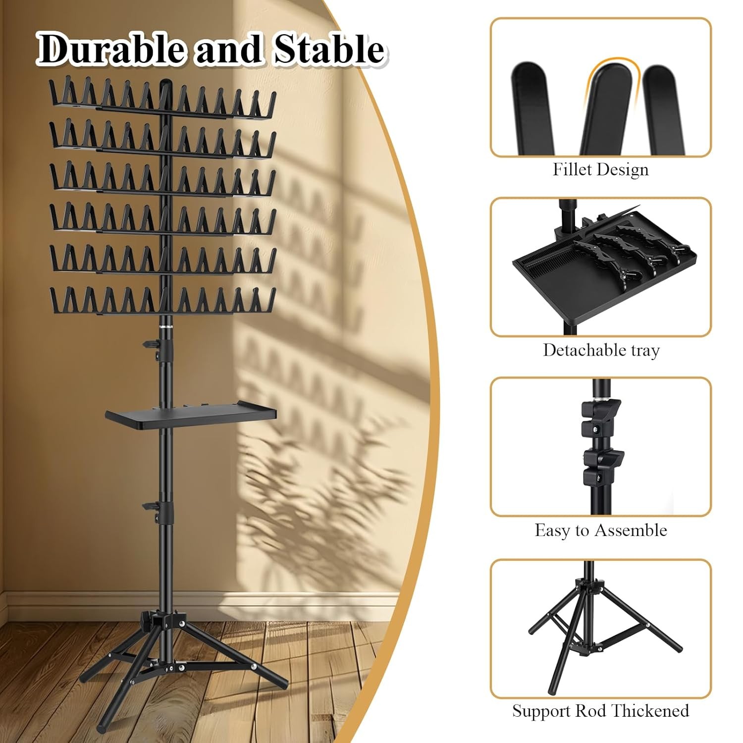 Braiding Rack 144 Pegs Height Adjustable Hair Extension Stand Tray 2-Side