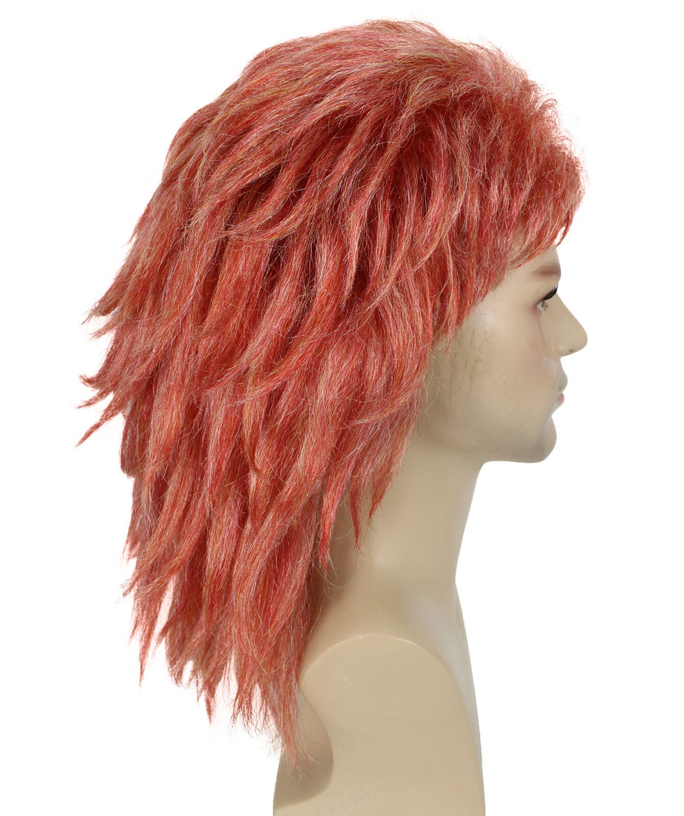 HPO Adult Men’s Pink Spiky Demon Hunter Anime Wig Breathable Capless Cap HM-1642