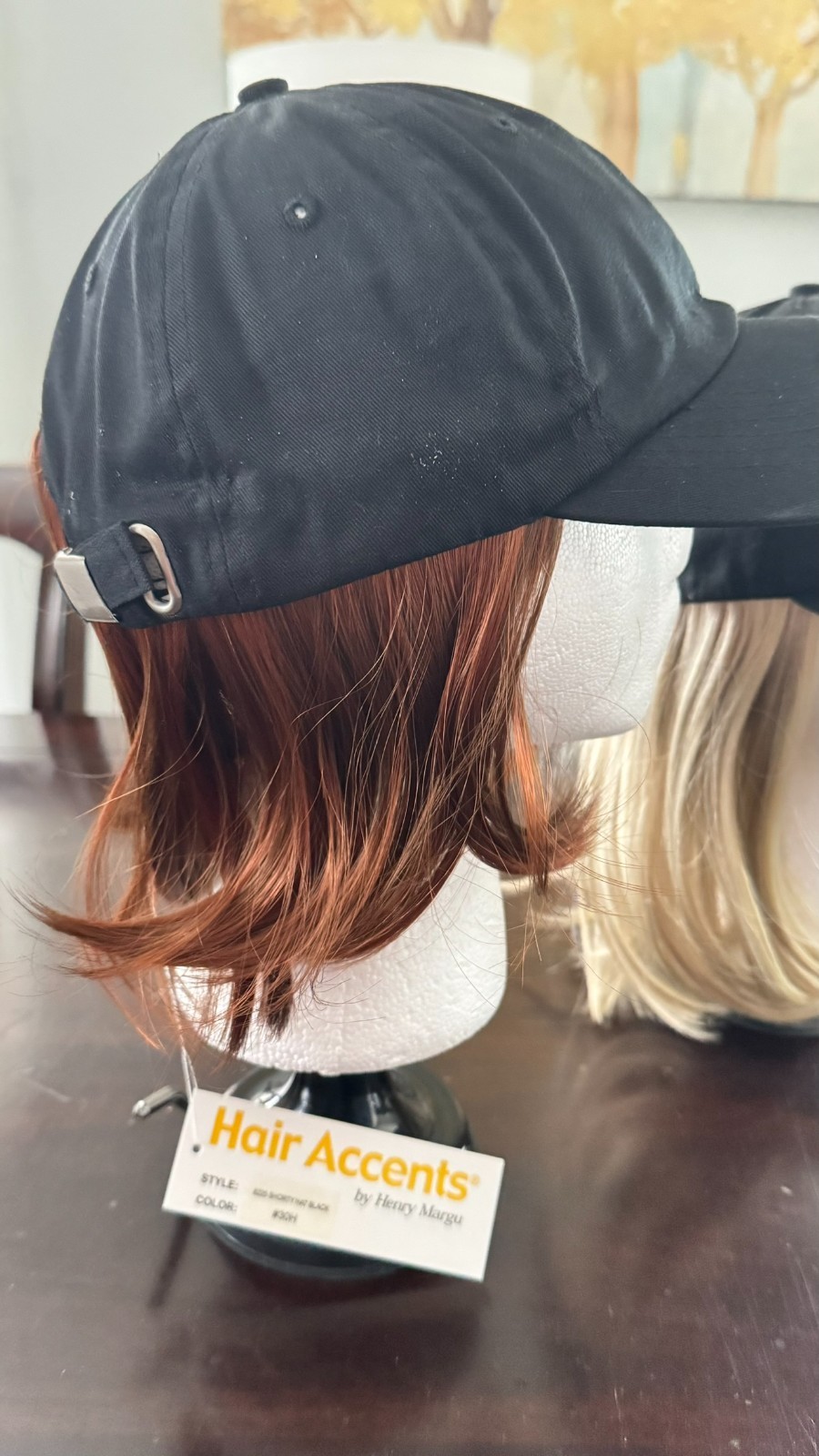 CLASSIC HAT WITH HAIR by HENRY MARGU, Black Baseball Cap *6 Colors *New*