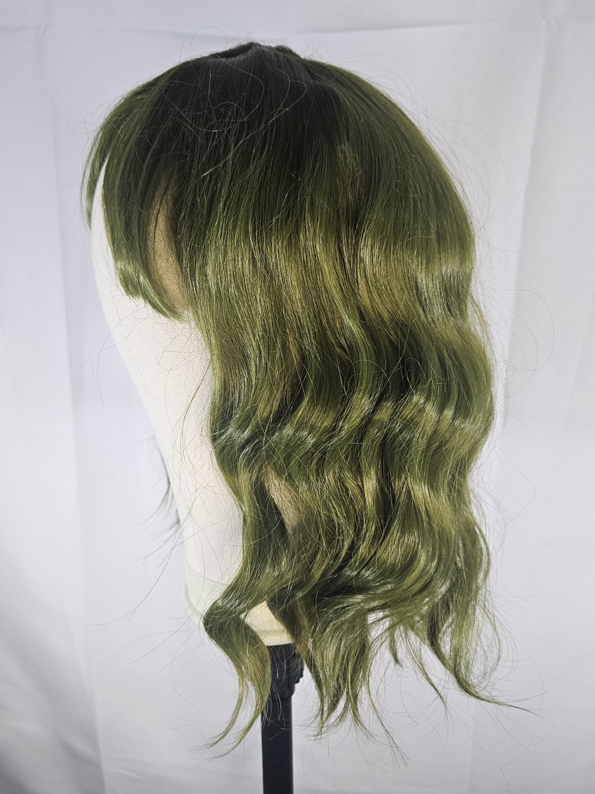 Kids Olive Green Wig with Bangs 14 Inch Halloween Cosplay Wigs for Kids Girls…