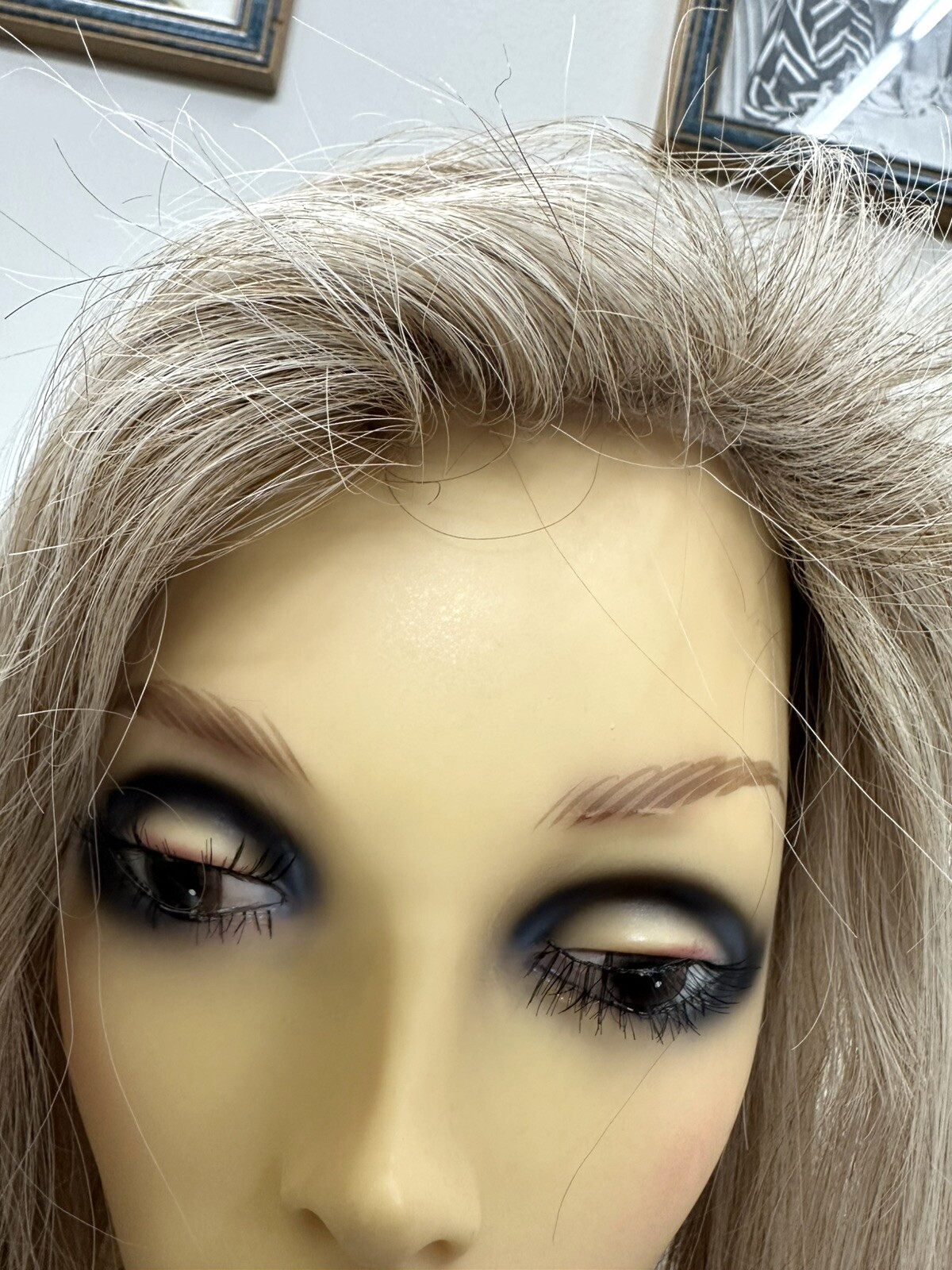 16″ TOP BILLING-Raquel Wig/Topper 19/23SSBiscuit-HUMAN HAIR-MONOTp-BASE 8.5″X10″