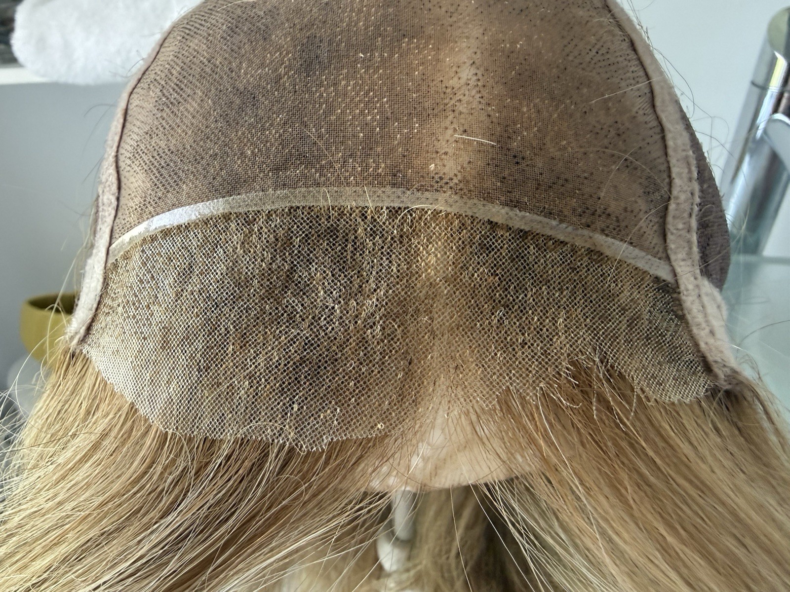Jennifer Human Hair Wig by JON RENAU, 12FS12 Malibu Blonde Mono Top + Lace Front