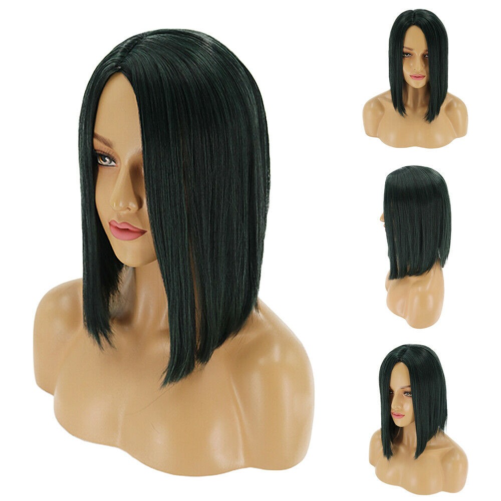 Women Short Straight Synthetic Hair Wig Casual Daily Party Cosplay Accessory