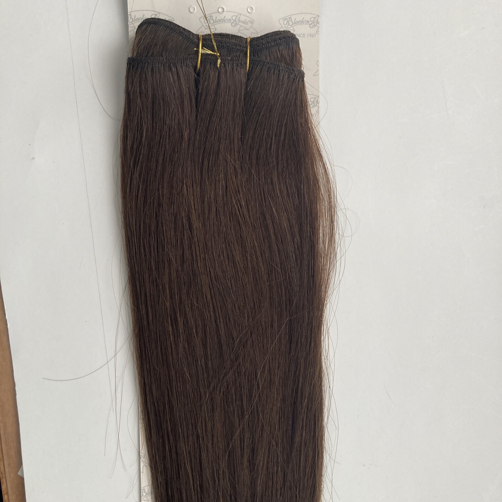 Black & Gold 100% VIRGIN HUMANHAIR EUROPEAN CAUCASIAN WEAVING 14-16″ Color # 6