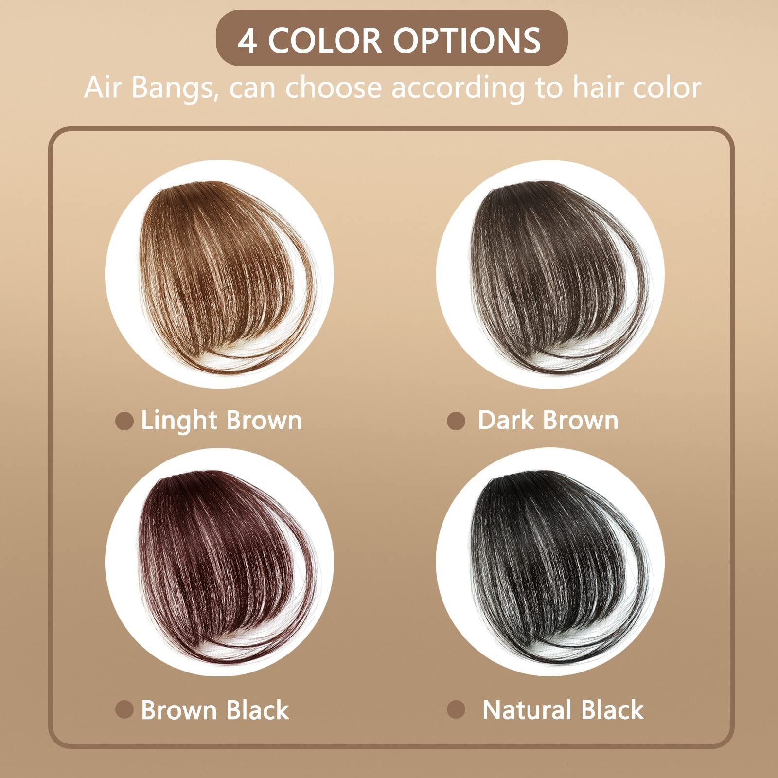 2PCS Clip in Bangs Real Human Hair,Fake Bangs Hair Clip on Bangs for Women,Cu…