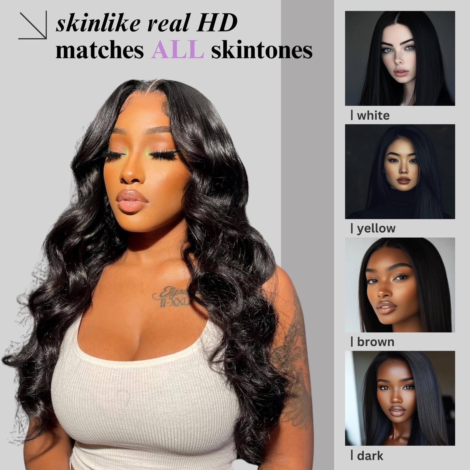 Vinovillo 5X5 Skinlike Real Hd Lace Closure Only Body Wave Ultra Thin Invisible