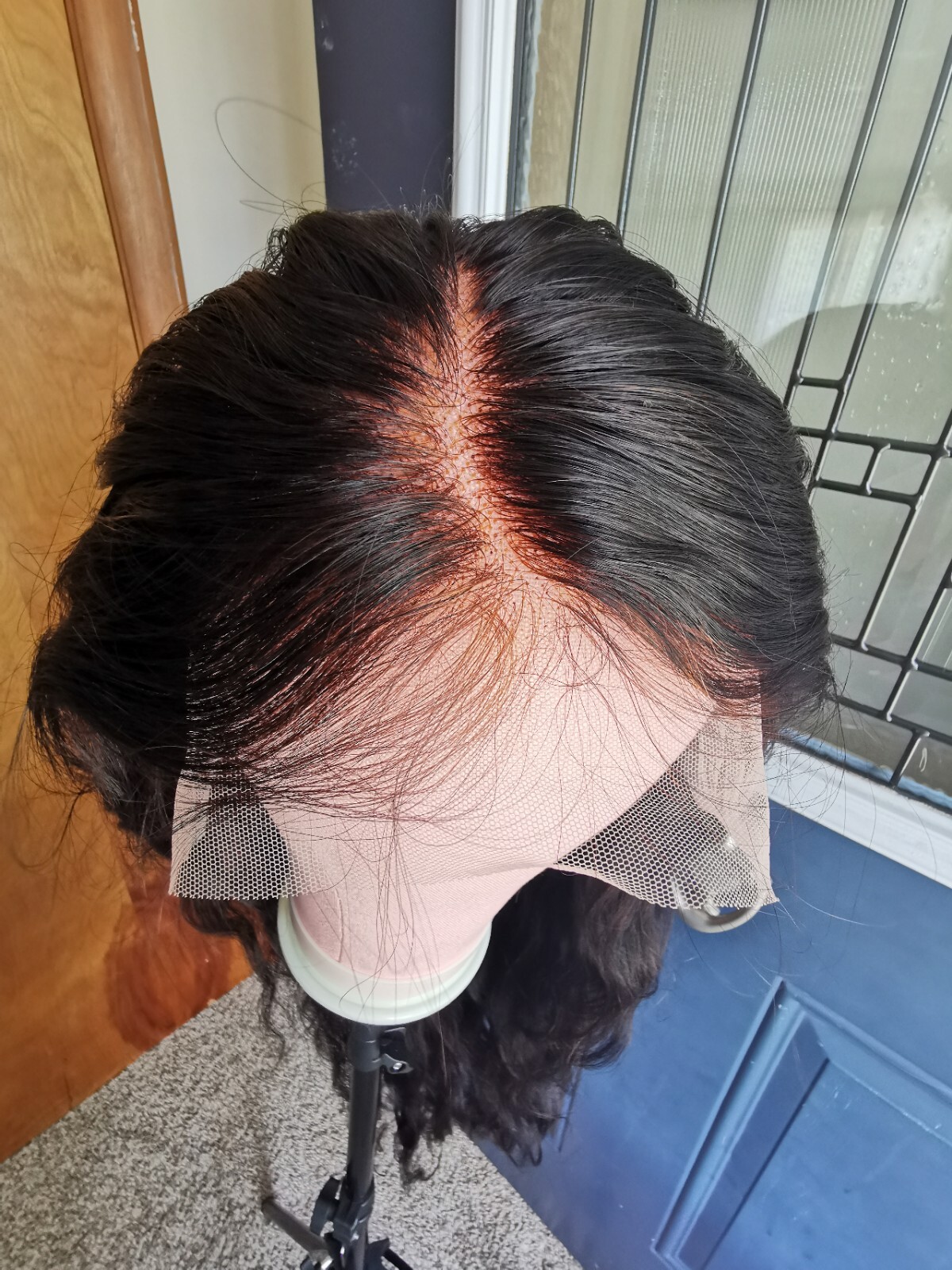 Ready To Go Bleached Knots High Quality Sexy 30” Human Hair Front Lace Wig 1B