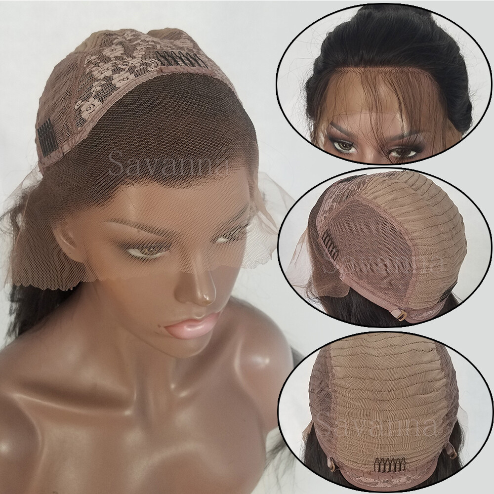 Front Lace Wig Full Wigs 100% Virgin Brazilian Human Hair Wigs Silky Straight