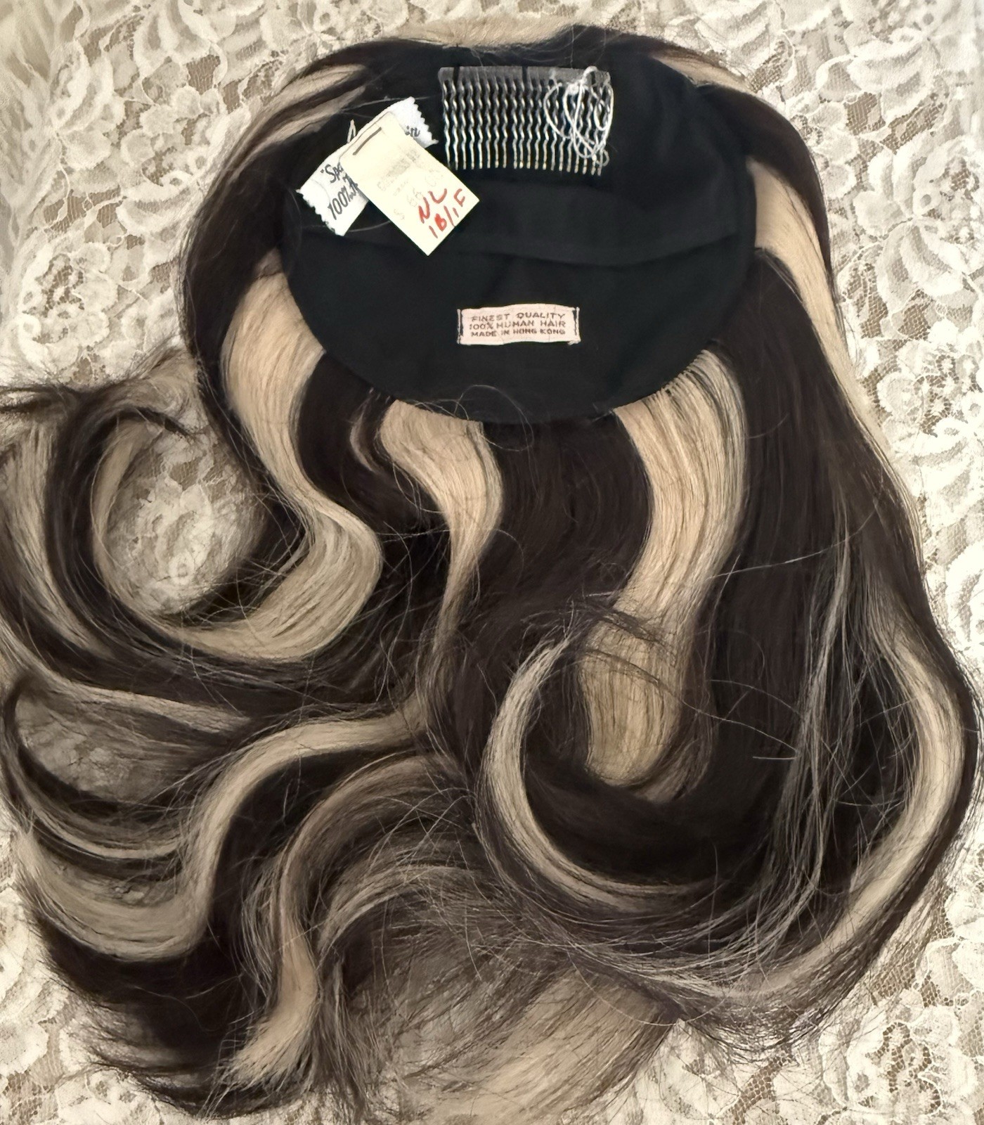 Goddess Brand 12″ Human Hair Wig Fall “Spanish Hair” Color NL 1B/1F