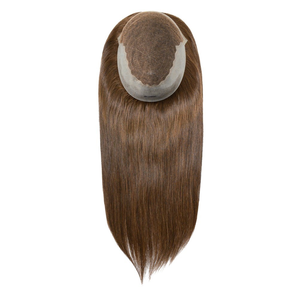 Women Topper Human Hair French Lace Top Pieces 7×9 Straight Hair 16” Q6L #L4