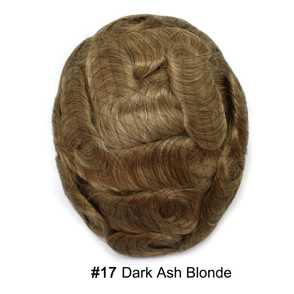 Mens Toupee Hair System Full French Lace Hairpiece Wig for Men Hair Replacements