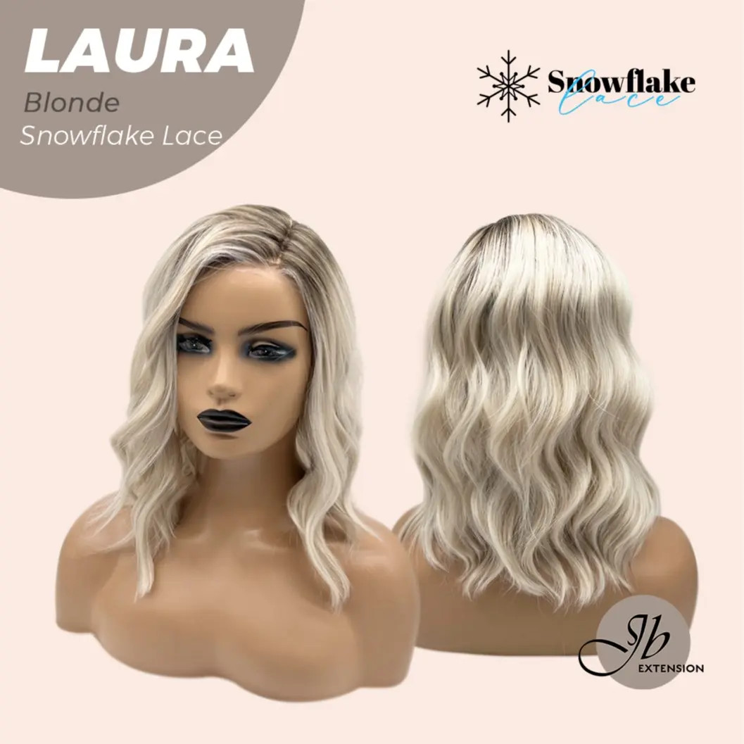 JBEXTENSION 14 Inches Blonde Pre-Cut Side Part Snowflake Lace Frontlace Glueless