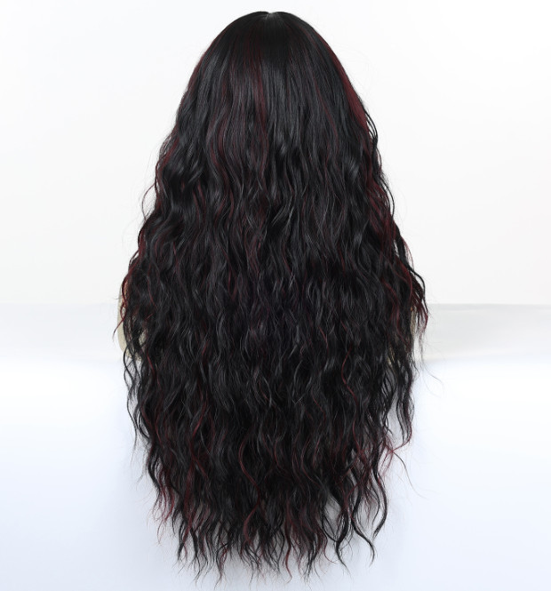 Long Afro Kinky Curly Auburn Mix Synthetic Hair Heat Ok Wigs Women Natural