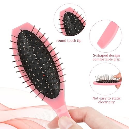 2 Pack Stainless Steel Wig Wire Brush & Combs for Wigs, Extensions, Hair Care