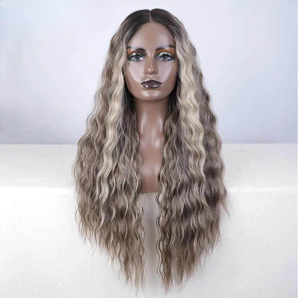 30″ Lace Wigs Synthetic Wig Natural Hair Wigs Part Synthetic Women Lace Wigs