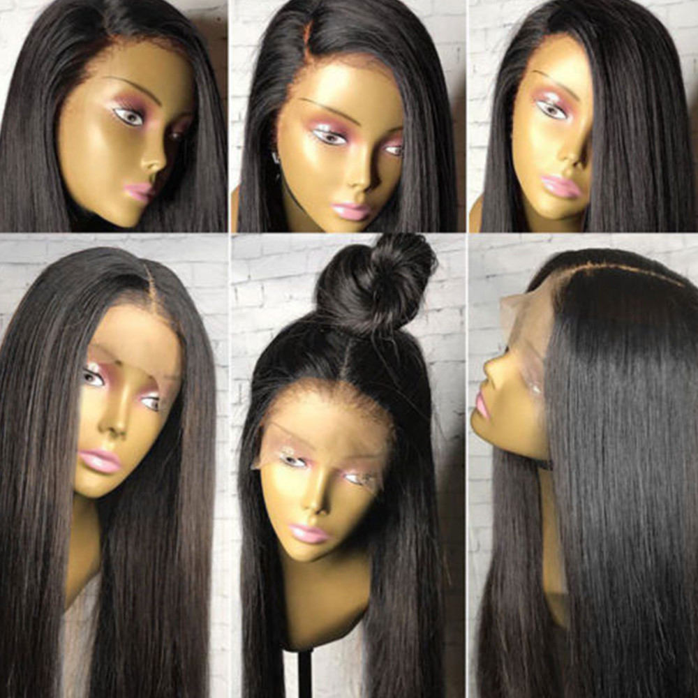 Natural Brazilian Virgin Full Lace Human Hair Wigs Glueless Curly Lace Front Wig