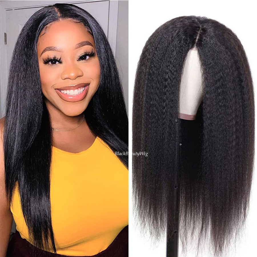 5×4.5 Silk Base Full Lace Human Hair Wig Kinky Straight Silk Top Full Lace Wigs