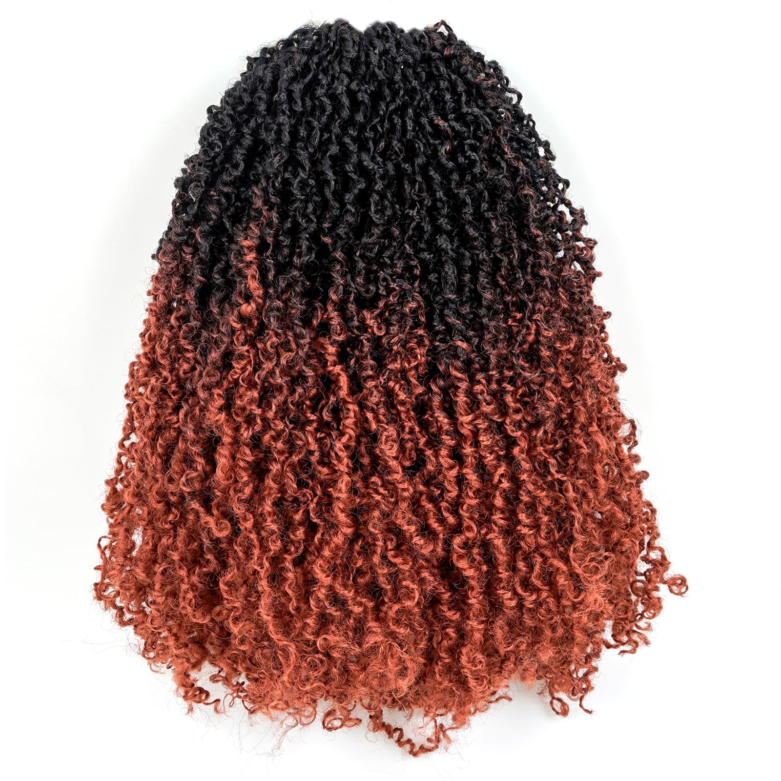 Gix Yanky Twist – 12 Inch 8 Packs 30 Strands/Pcs Ombre Ginger