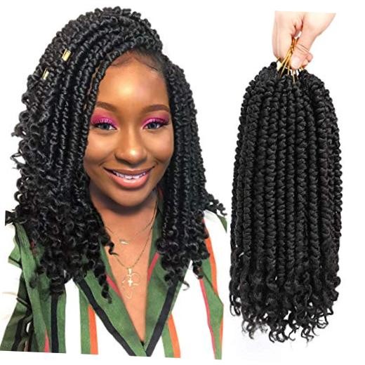 Pre Spring Twist Crochet Hair Senegalese Crochet Braids 12 Inch (Pack of 6) #1B