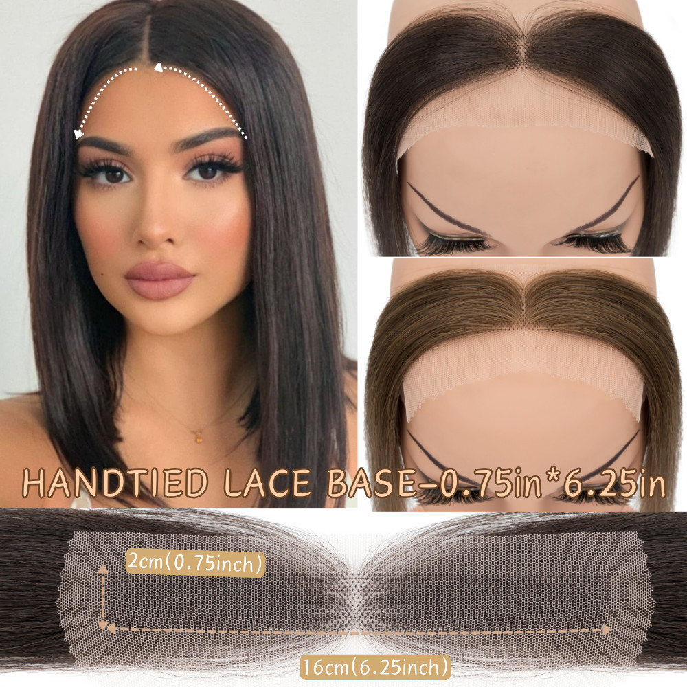 Full Lace Cover-up Front Hairline Hairpiece Remy Human Hair Patch Topper Toupee