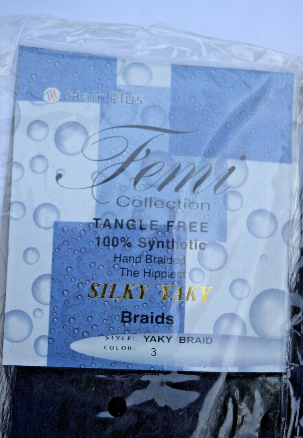 Lot 2 Hair Plus Femi Collection Tangle Free 100% Synthetic Silky Yaky Braid #3