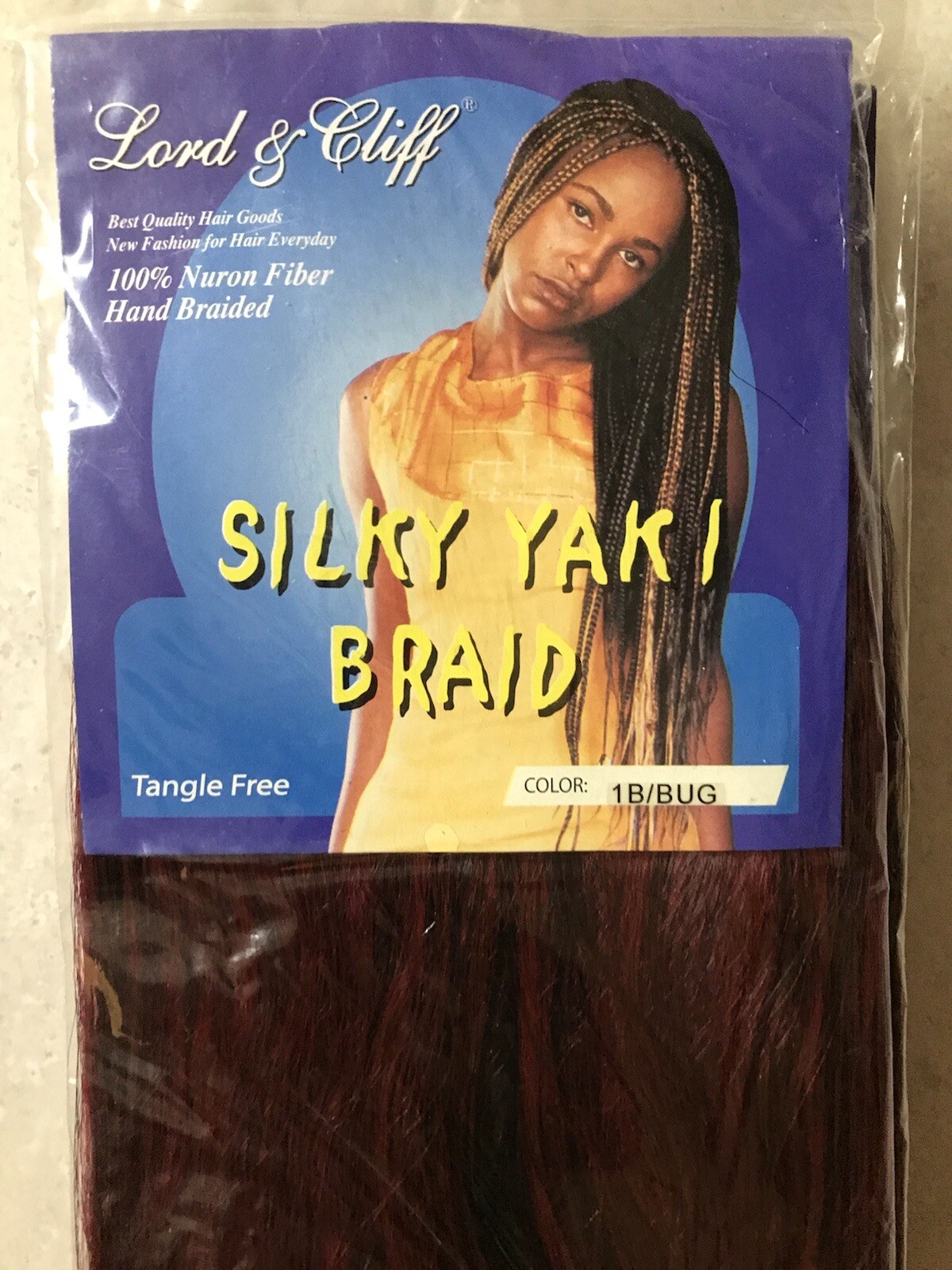 Lot Of 4 Lord & Cliff Yaky Ponytail 2 PCS Braid 100% Nuron Fiber Color-1B/BUG