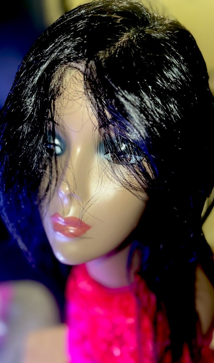100% 360 HUMAN HAIR LACE FRONT WIG LAYERED | MONO CAP -BLACK NEW MEDICAL WIG