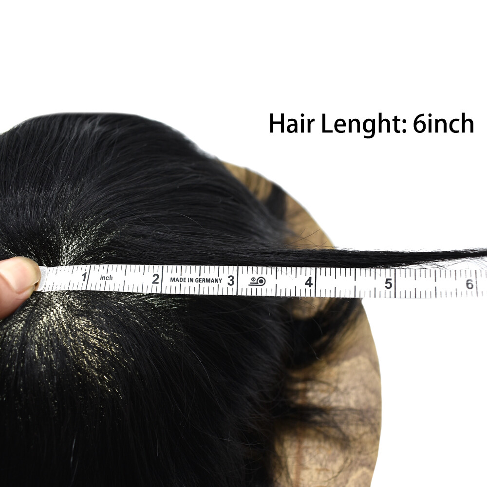 Mens Toupee Hairpiece Fine Mono Hair System Replacement Poly Skin Around Men Wig