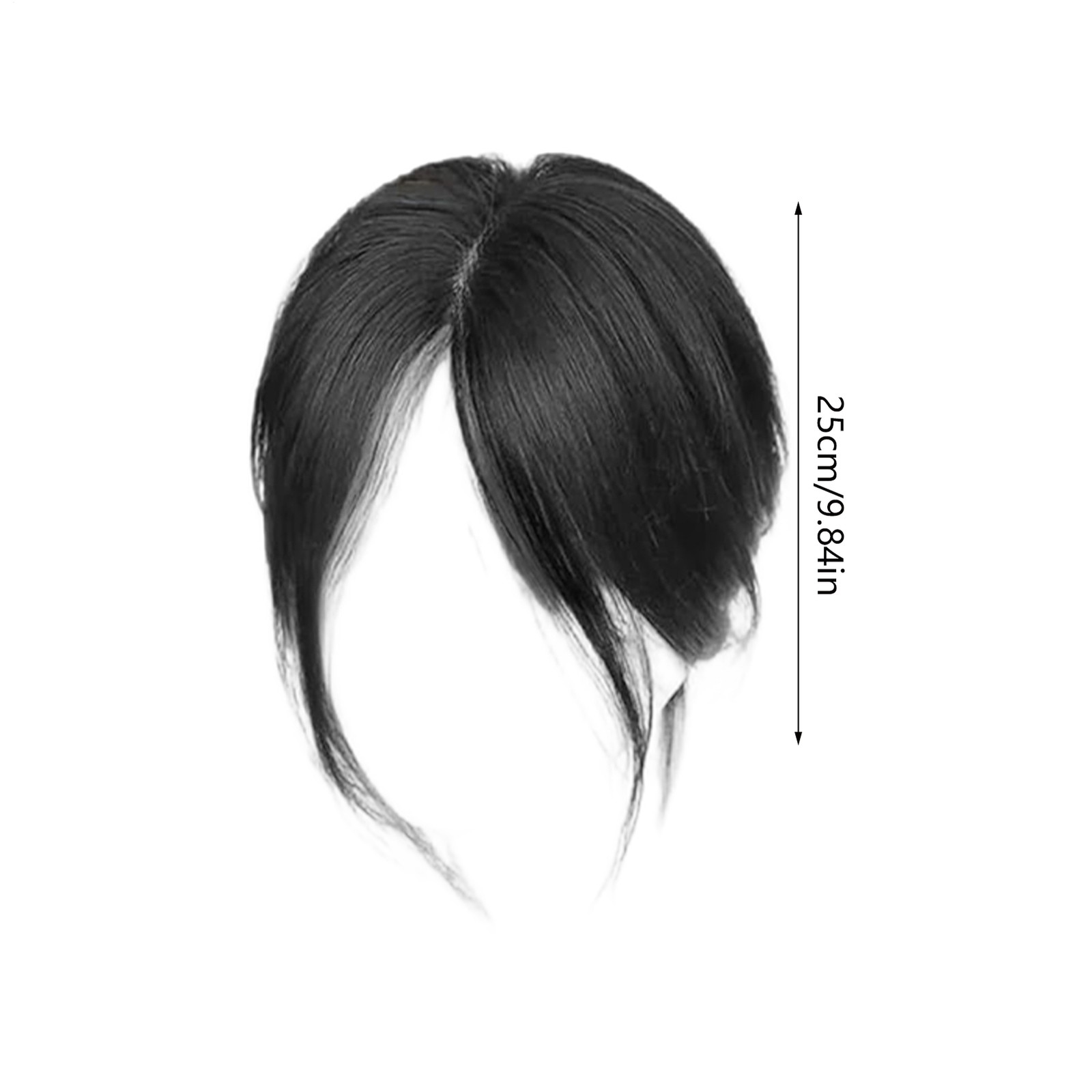 Human Hair Bangs Side Fringe Women Middle Part False Bangs Clip-in Hair