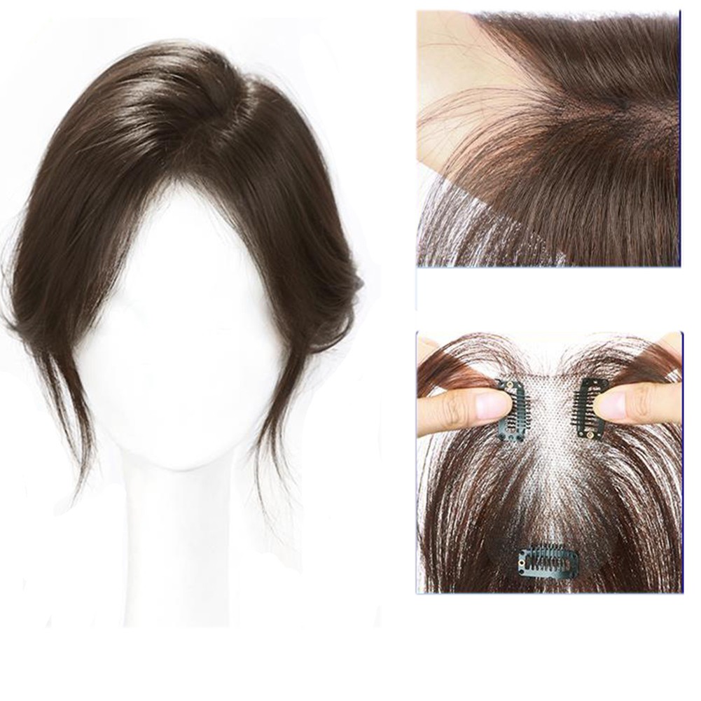 Clip In Human Hair Straight Bangs Toppers -For Women ‘s Thin Hair Replacement