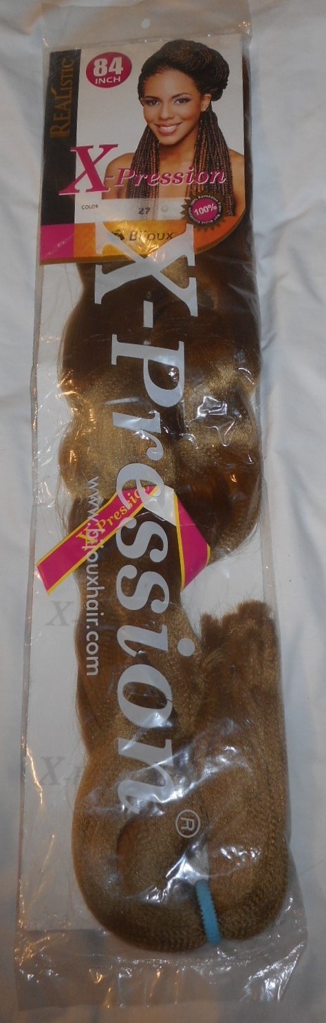 X-Pression Collection 84″ Kanekaion 100% Fiber Bijoux Light Brown #27 Braid Hair