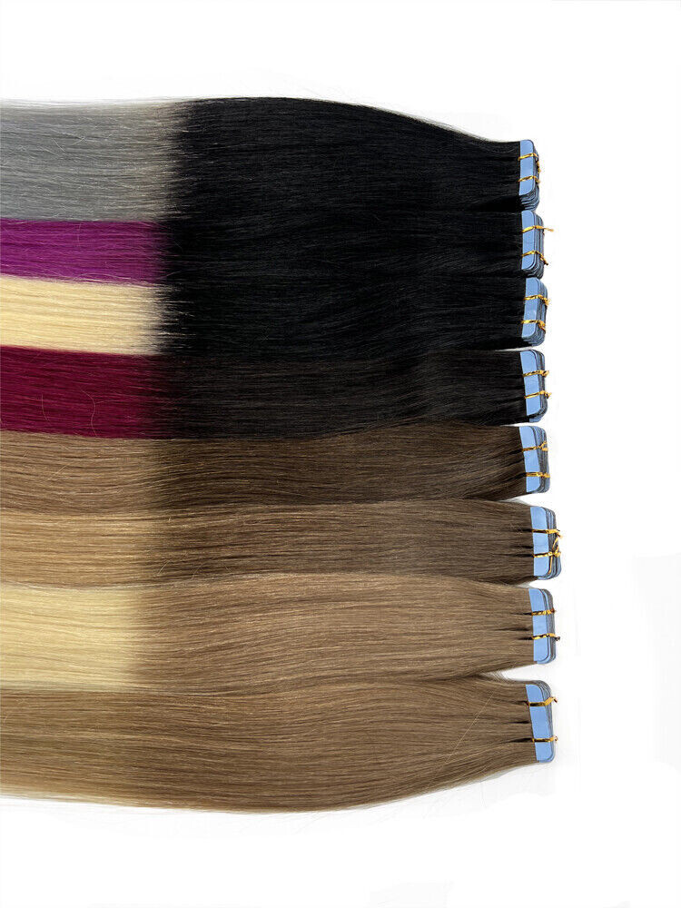 Invisible Tape in Human Hair Extensions Seamless Skin Wefts Fashion Hair 16-26in