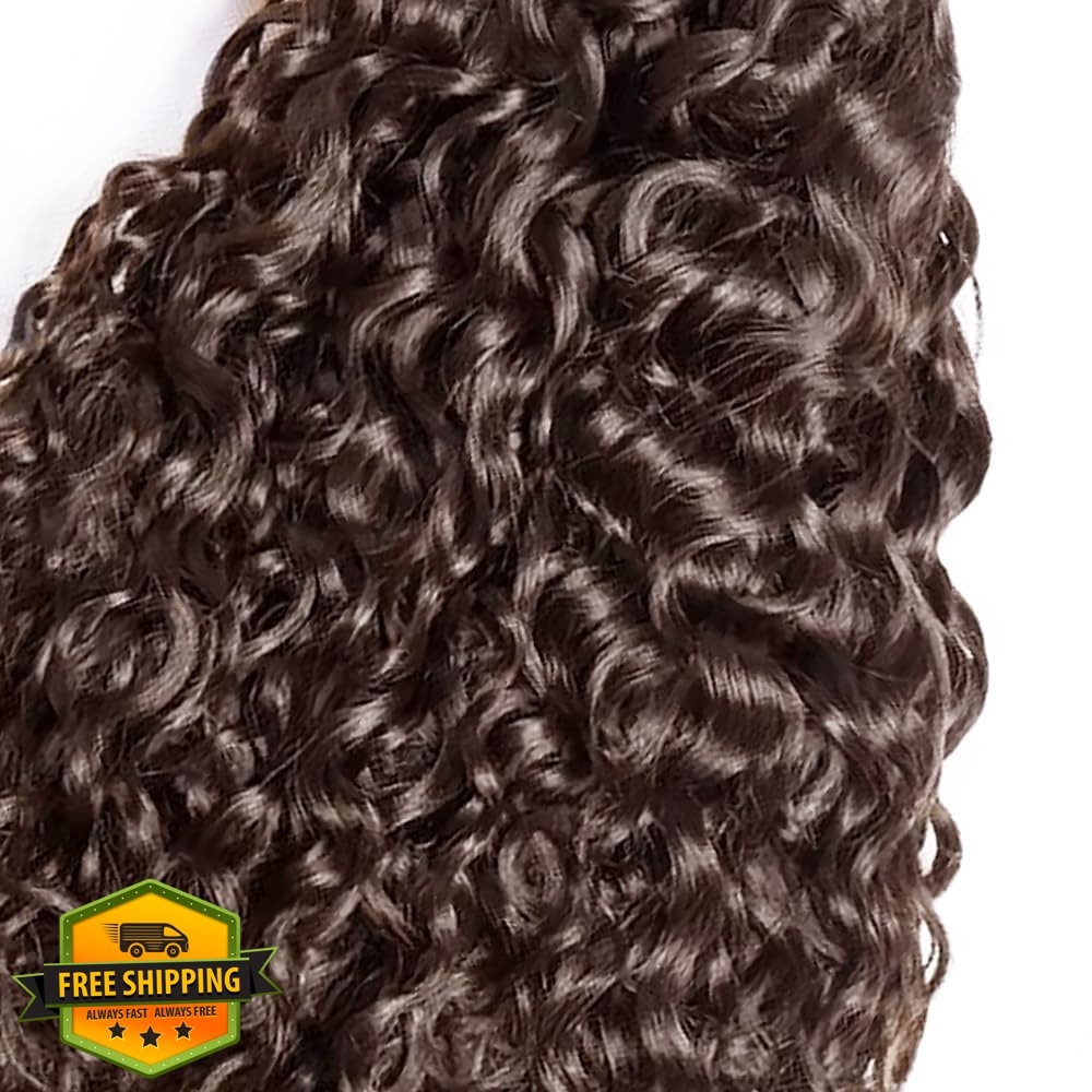 JUIOKAOO #4 Chocolate Brown Water Wave 32 Inch Bundle