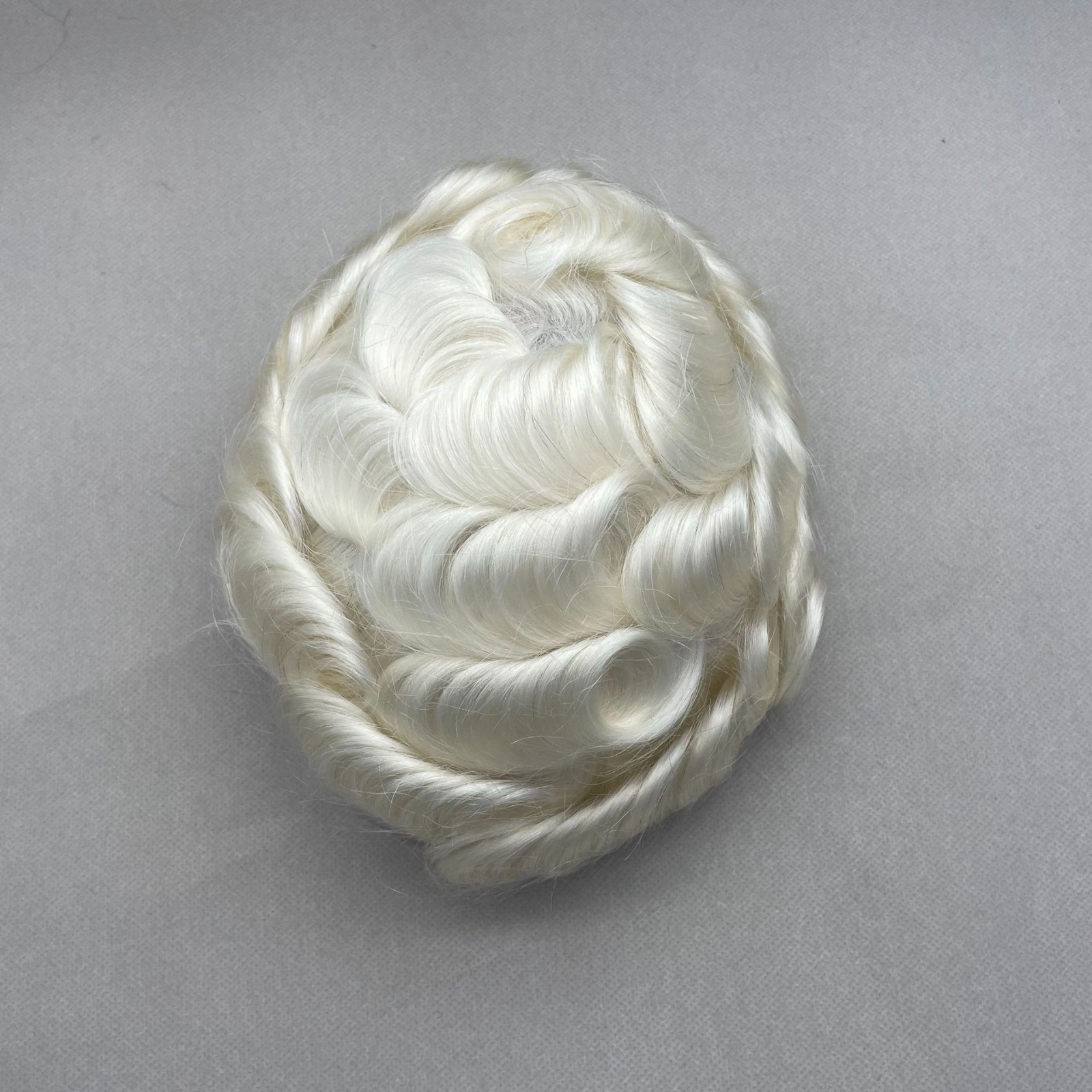Blonde Thin skin 10×8″ Base Size Human Hair Pieces Replacement System For Men