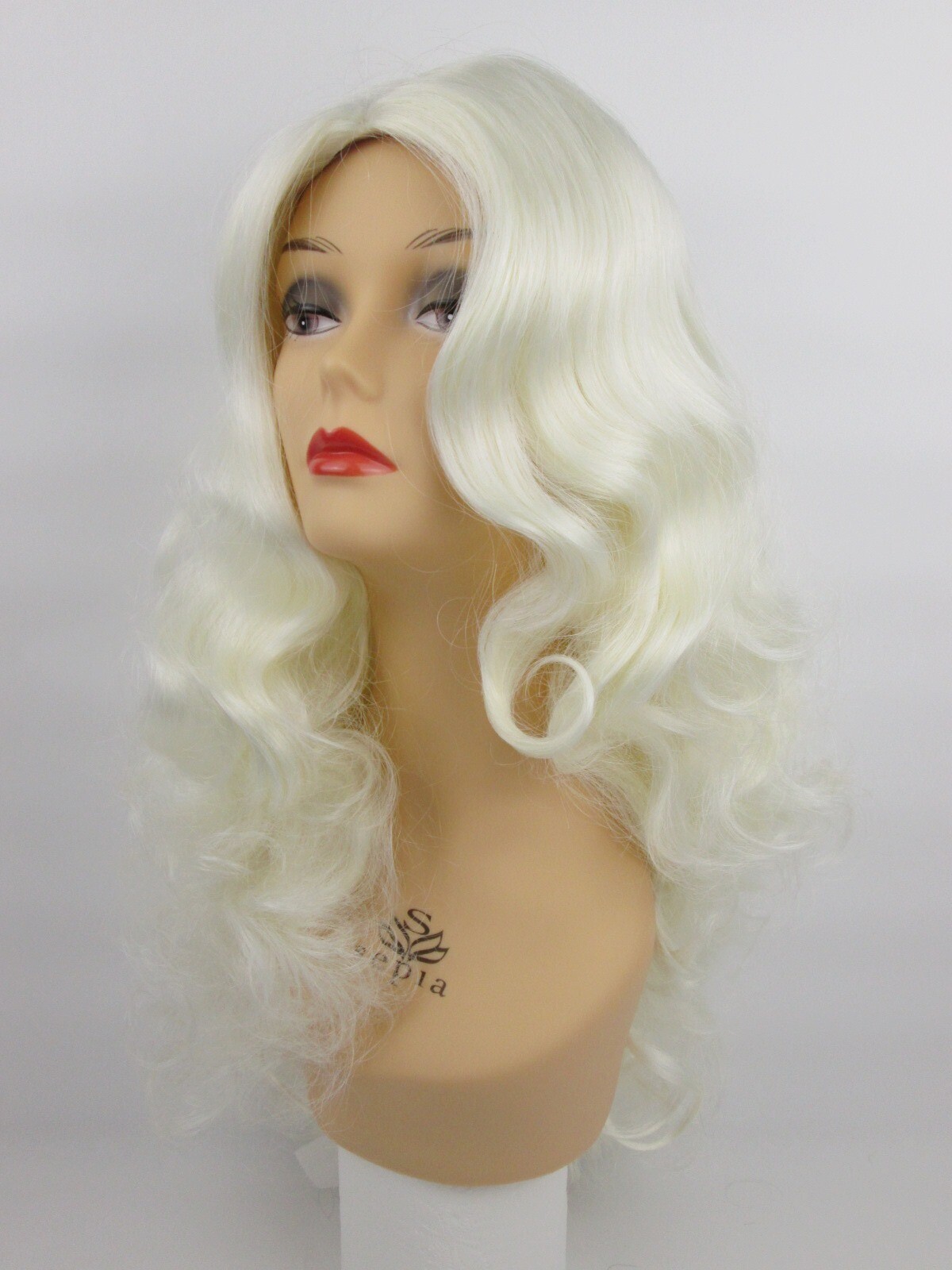 WOMENS LONG LOOSE SOFT CURLS CURLY WAVY LAYERED WIG NO BANGS CASSIE SKIN TOP
