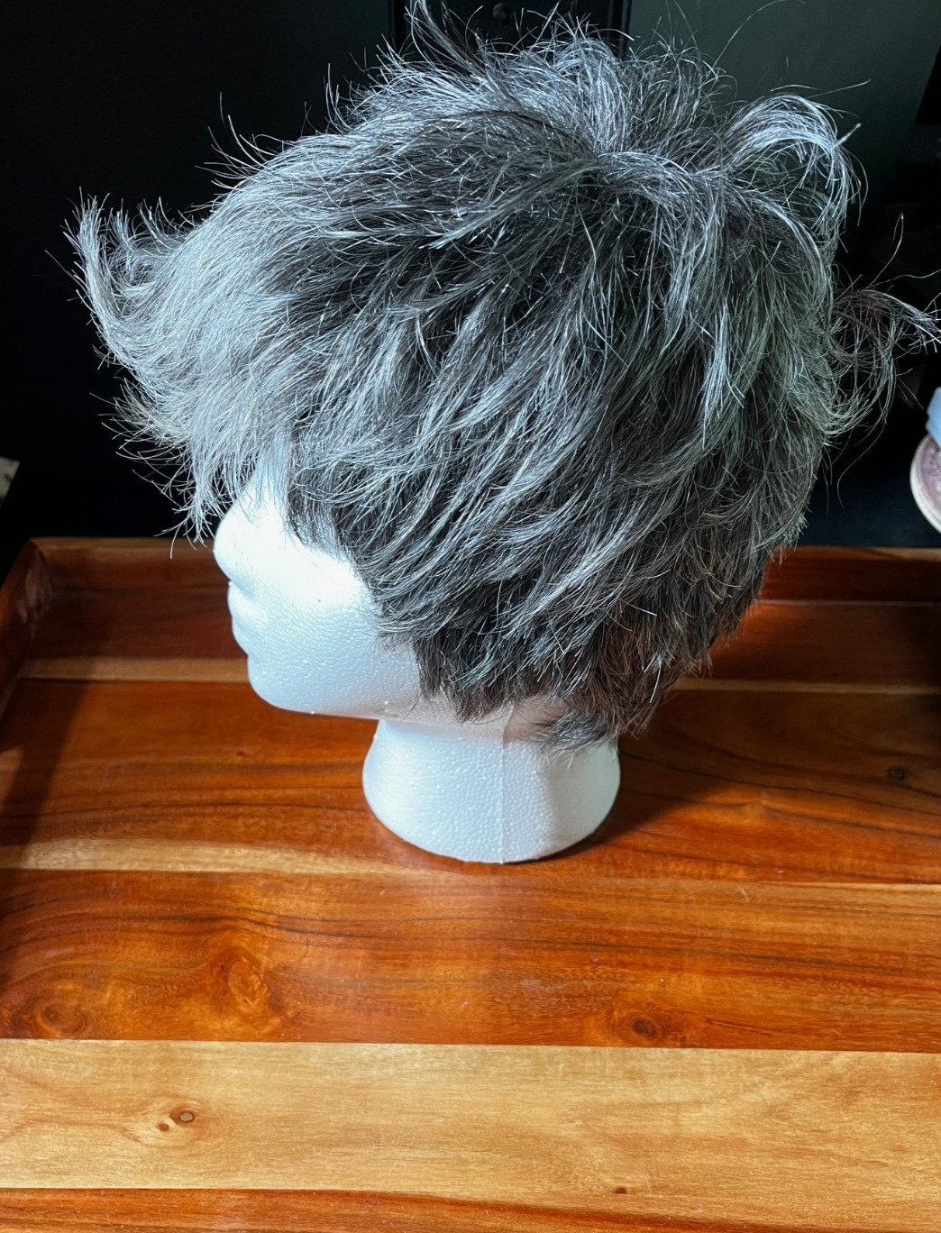 GABOR Gray / Salt & Pepper Short Layered Wig Personal Fit Cap Flexlite RN 48539